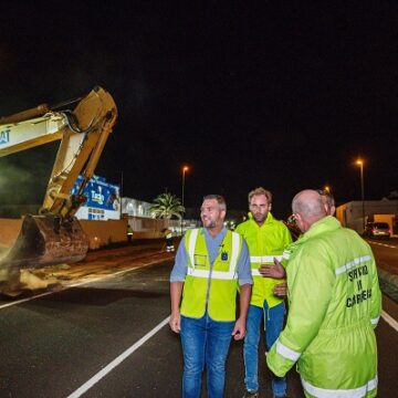 cabnov23jacobomedina Arrancan las obras del carril de aceleración que mitigarán las colas a la entrada de Arrecife
