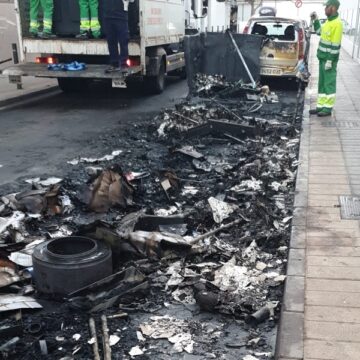 incendiocontenedoresace Arrecife ejercitará la acusación particular contra el pirómano detenido por la Policía