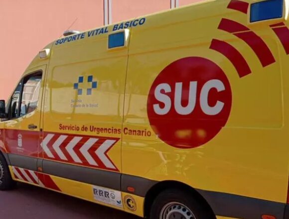 ambulancia 112 Un hombre en estado grave tras sufrir un ahogamiento incompleto en Lanzarote