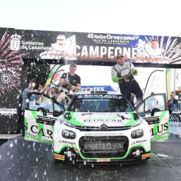 Yeray Lemes-Aitor Cambeiro se proclaman vencedores del Rally Orvecame-Isla de Lanzarote