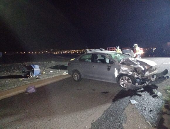accidente tias aug25 Bomberos acuden al aviso del vuelco de un vehículo y no encuentran al conductor
