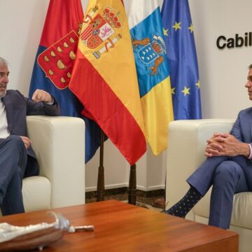 clavijo sanchez lanzarote aug25 Clavijo propone en Lanzarote a Sánchez la aprobación de un Decreto Ley específico para los asuntos canarios pendientes