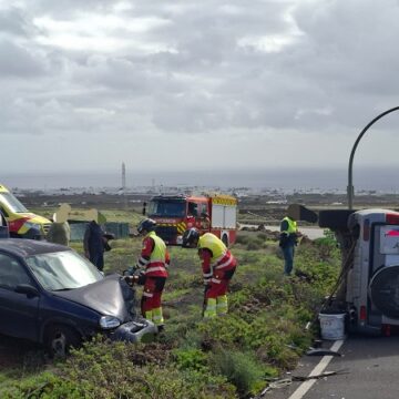 accidente conil jan26 Una persona herida tras el vuelco de un turismo en Conil